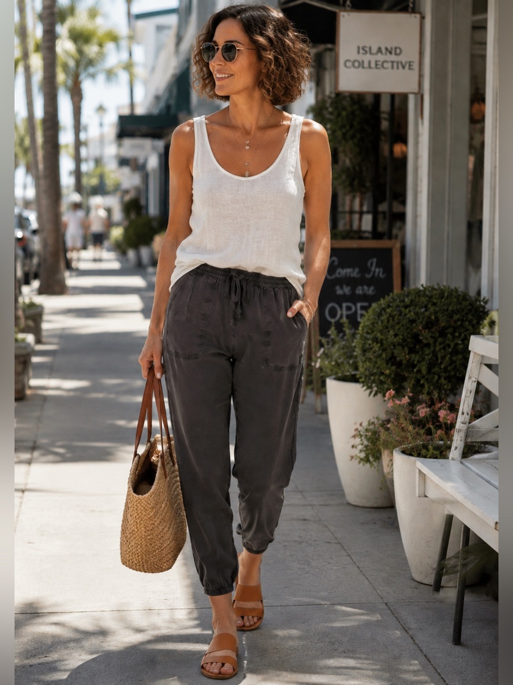 O'Neill Faded Olive Jogger Pants Coastal Beach Boho M NWT